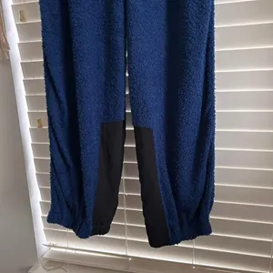 Free People Blue Fuzzy Teddy Cuddle Up Fleece Pants | large NEW thumbnail 5