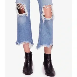 Free People Maggie Mid Rise Straight Leg Jeans in Aged To Perfection Size 27 thumbnail 11