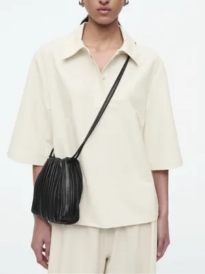 NEW COS minimal cotton polo shirt Medium thumbnail 1