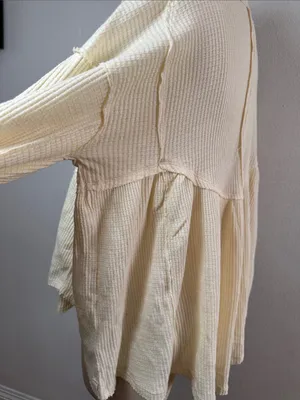 NWOT We the free oh my babydoll thermal top size XS thumbnail 6