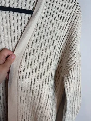 🔆 Express cream knit cardigan sweater thumbnail 2