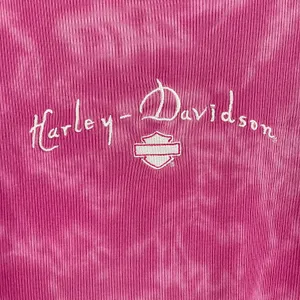 Harley Davidson Vintage Y2K Pink Tie Dye Rocklin, CA Graphic Muscle Tee Tank Top thumbnail 3