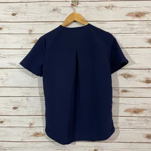FIGS Kaya Classic V Neck Scrub Top - Blue - XS thumbnail 10