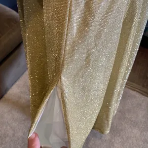 Women’s Off the Shoulder Short Gold Dress Corset Back Party Prom Size 12 NWOT thumbnail 6