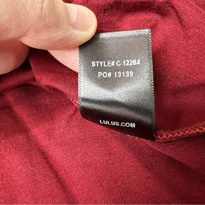Lulus Yes‎ to the Mesh Wine Red Half Sleeve Skater Mini Dress Size S thumbnail 10