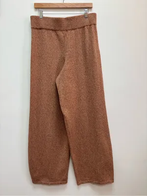 Free People Free-est Button Up Sweater Pants Wide Leg in Chutney Sand L thumbnail 7