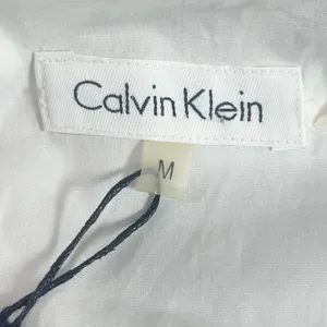 Calvin Klein White Sleeveless Button Front Collared Top Blouse Size Medium NWT thumbnail 8