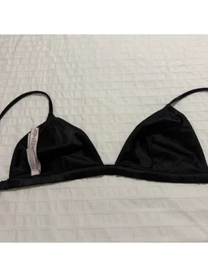 Victoria's Secret Unlined Bralette Sz M Medium Black thumbnail 7