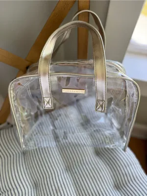 Vince Camuto Clear Bag with Metallic Gold Trim Concerts Festivals thumbnail 8