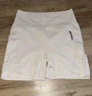 Tan Gymshark biker shorts thumbnail 1