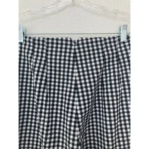 Zara Buffalo Plaid Casual Retro Business Casual Black White Straight Taper Pants thumbnail 7