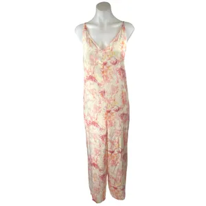 Stars Above Multicolor Silky Satin Marble Print 2Pc Sleepwear Robe Set Size M thumbnail 3