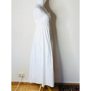 Zara White Cotton Smocked Camisole Maxi Dress thumbnail 5