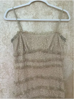 BHLDN Cream Lace Tiered Midi Dress Size M Romantic Boho Chic Wedding Guest Party thumbnail 4