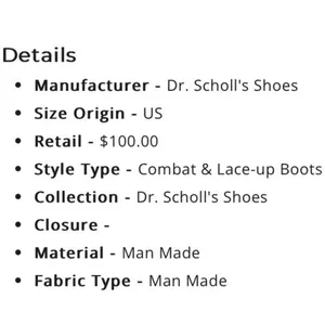 Dr. Scholl’s Black Lug Sole Tayler Lace Up Ankle Boots 7 thumbnail 7