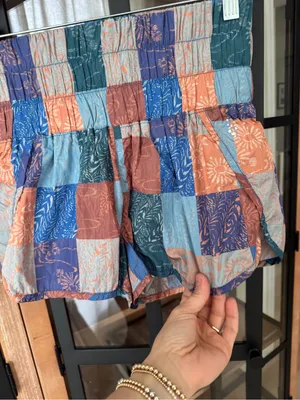 FP Movement patchwork shorts the way home high rise waisted colorful boho preppy thumbnail 7