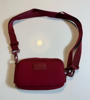 Sephora x Dagne Dover Neoprene Belt‎ Bag Crossbody Burgundy Adjustable Strap thumbnail 1