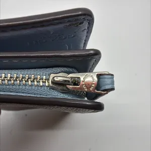 Coach Signature Canvas Bi-Fold Wallet Brown & Blue thumbnail 7