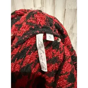 Lulu-B‎ Women's Cowl Neck Houndstooth Pullover Sweater Red Size Small thumbnail 6