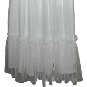 NWT Lulus Dreamy Celebration Sheer Tulle Bustier Swiss Dot Midi Dress S White thumbnail 4
