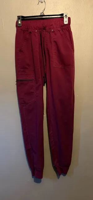 Scrubstar Pants Wine Colored Scrub Small thumbnail 1