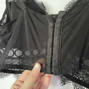 Victoria's‎ Secret black bra lace detail lingerie size M mesh back unlined cups thumbnail 5