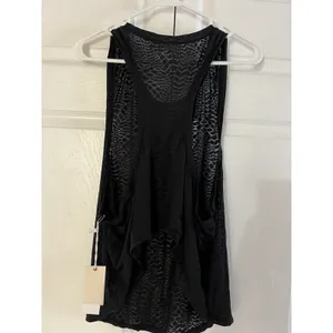 Good American Super High Low‎ Tank Black Sheer Animal Print Size 4 ( XL) thumbnail 10
