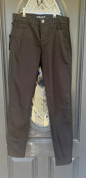 Ariat‎ Forever Black Skinny Jeans Perfect Rise Fadeless Denim 29R 10033587 NEW thumbnail 1