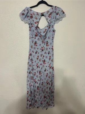 wild fable Light Blue Floral Maxi Dress thumbnail 3