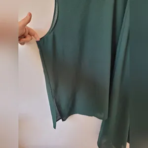 Vintage F.A.D. Emerald Green 2 Piece Skirt Set Retro Grandma Pleat Plus Size 2X thumbnail 7