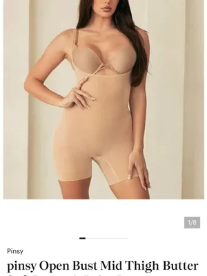 Pinsy cream shape wear shorts bodysuit women’s size xlarge new with tags thumbnail 2