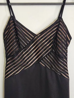 Haute Fox Black and Nude Bodycon Cocktail Dress Size 1XL NWOT thumbnail 2