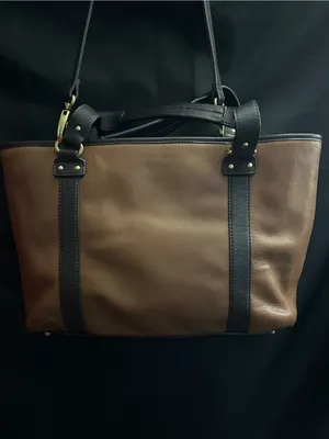 Stone Mountain Two-Tone Brown Tote Shoulder Travel Bag thumbnail 2