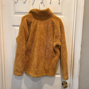 Eddie Bauer Womens Mustard Yellow Sherpa Fleece Quarter Zip Pullover L Gorpcore thumbnail 6