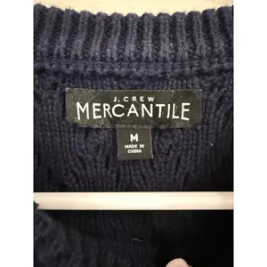J.Crew Mercantile Cable Knit Crew Neck Pullover Sweater Blue Women's Size Medium thumbnail 5