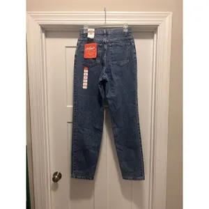 Chic Size 8 Vintage Blue Classic Fit Mom Jeans New Women High Rise Denim Cotton thumbnail 2