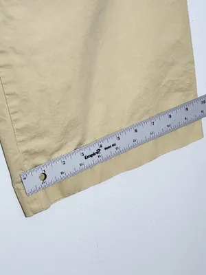 Old Navy Vintage Low Waist Pale Yellow Wide Leg Chino Pants Size 12 Flaw thumbnail 6
