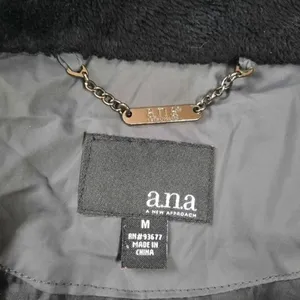 a.n.a Faux Fur Trimmed Puffer Coat Gray Size Medium thumbnail 3