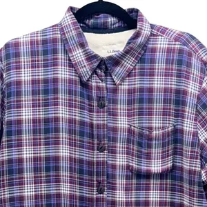 LL‎ Bean Shacket Blue Large thumbnail 3