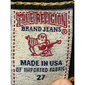 True Religion World Tour Johnny Womens 27 Black Pants Straight Leg (2095) thumbnail 8