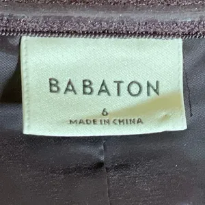 Aritzia Babaton Purple Strapless Tube Bandeau Button Up Peplum Blouse Top Size M thumbnail 6