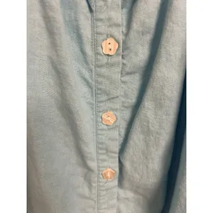 Stoney Clover Lane Button Down Dress Size Large Turquoise Blue thumbnail 6