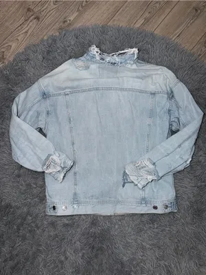 American Eagle Outfitters Light Blue Denim Jacket thumbnail 5