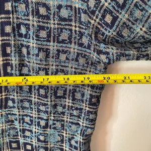 Free People Blue Plaid Button Down Shirt Tunic Western Boho Women's size XS thumbnail 8
