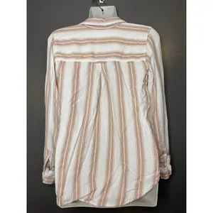 American Eagle Outfitters Shirt Womens XS White Stripe Button Long Sleeve Top thumbnail 5