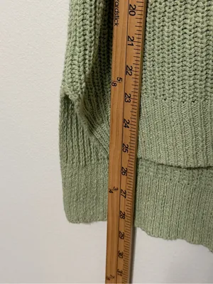 Madewell Shaker Sweater Tank Size Medium Top Green Cotton Fall Winter Knit thumbnail 8