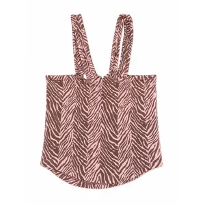 Free People Movement Crop Top Flutter Kick Tank Medium Pink Brown Zebra Top thumbnail 5