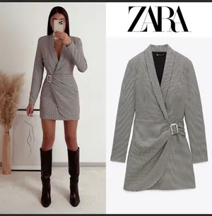 ZARA Houndstooth Blazer Dress thumbnail 12