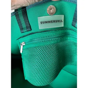 SUMMERSALT Seaglass Seaweed Green Neoprene Waterproof Beach Tote Bag thumbnail 4