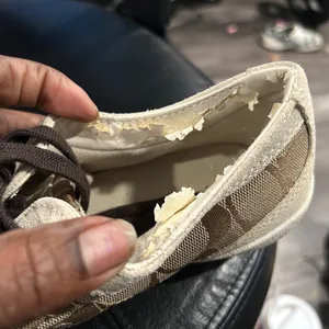 Women’s Coach Brown and Cream Sneakers Please see pics New but Peeling inside thumbnail 9